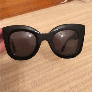 Large black acetate Celine sunglasses